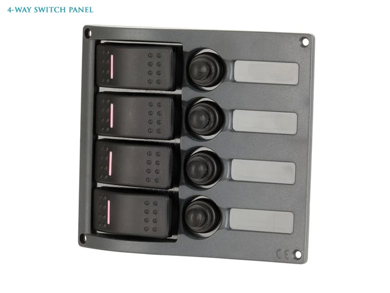 White Label IP66 Marine Switch Panel 12/24v 1 White Label IP66 Marine Switch Panel 12/24v
