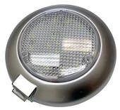 White Label LED Dome Light Red/White With Switch Grey Finish 12V