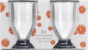 White Label Juice Glasses Smoked Grey 4pc