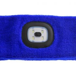White Label Rechargeable Knitted LED Headlamp 150lm Blue -White Label Sales Store l head b b 2