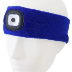White Label Rechargeable Knitted LED Headlamp 150lm Blue -White Label Sales Store l head b b 6