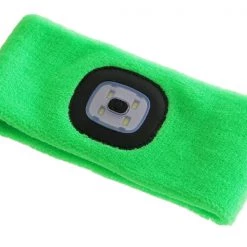 White Label Rechargeable Knitted LED Headlamp 150lm Green