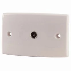 White Label Flushmount 75 Ohm TV Wall Socket With F59 Connection