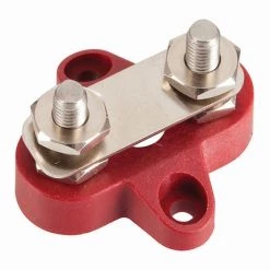 White Label Twin M8 Power Distribution Posts With Bridge Plate