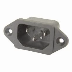 White Label IEC320 Male Chassis Power Plug