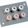 White Label 6 Way Phenolic RCA Socket