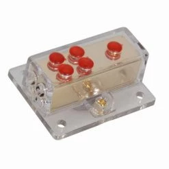 White Label Gold Power Distribution Block - 1 In 4 Out