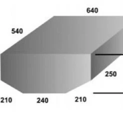 White Label Food Grade Polyethylene Water Tank 66L 540 X 640 X 250mm