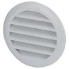 White Label Mounted Round Louvre Vent Flush White