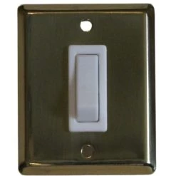 White Label Single Brass Wall Switch And Plate