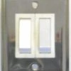 White Label Twin Stainless Steel Wall Switch & Plate