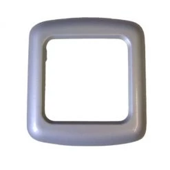 White Label Single Light Switch Plate Cornice Grey