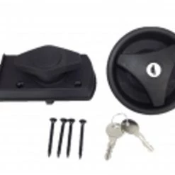 White Label Round Entrance Door Lock - Left Hand, Black