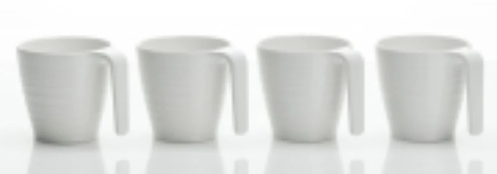 White Label Stacking Mugs Soft White - 4 Piece Set 1 White Label Stacking Mugs Soft White - 4 Piece Set