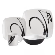 White Label Ink Melamine 16pcs Tableware Set