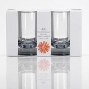 White Label Slim Jim Short Glasses Smoked Grey 4pc