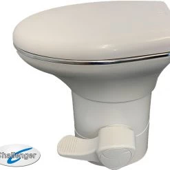 White Label Challenger Gravity Flush Toilet Stainless Steel -White Label Sales Store sku 52111 side closed