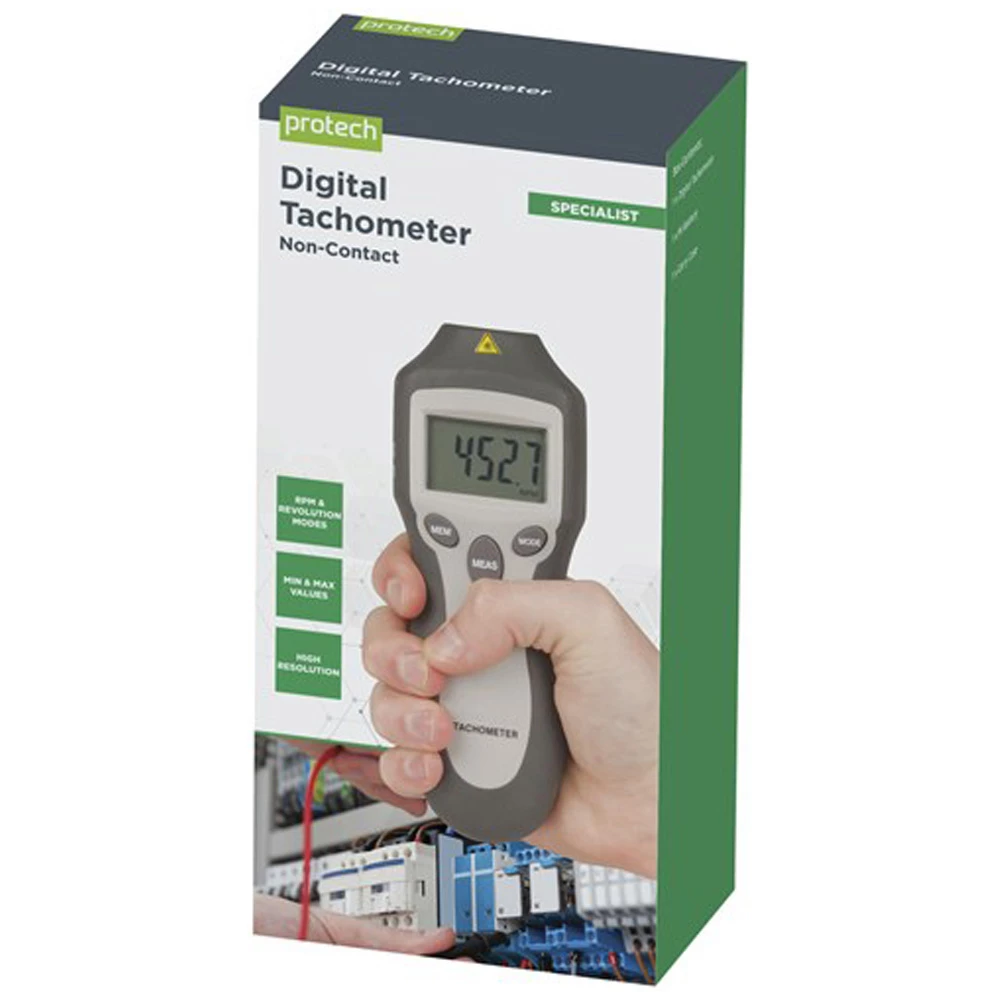 White Label Portable Digital Tachometer With Memory 1 White Label Portable Digital Tachometer With Memory