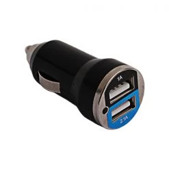 White Label Mini USB Car Charger - Double USB 12v