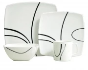 White Label Zen Premium Melamine 16pc Tableware Set